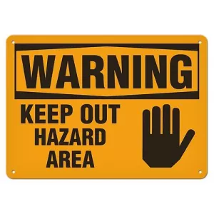 Incom SC3003P 14" x 20" Plastic Sign "Warning - Keep Out..."