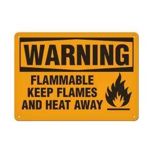 Incom SC3029A Sign "Warning - Flammable Keep Flames and Hea..."