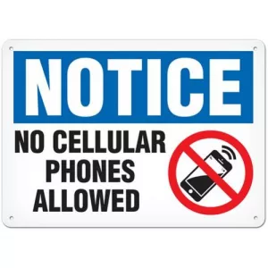 Incom SC4030A Sign "Notice - No Cellular Phones Allowed"