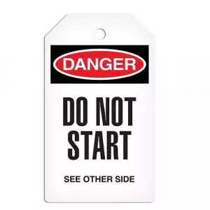 Incom SLM1005 Self Laminating Tag "Danger Do Not Start"