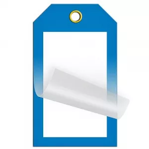 Incom SLM109 Self Laminating Tag, Blue 3.375" x 5.75"