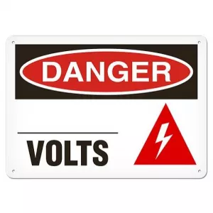 Incom SS1108A Sign "DANGER - ___ Volts" (10" x 14")