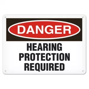 Incom SS1121A Sign Danger "Hearing Protection Required"