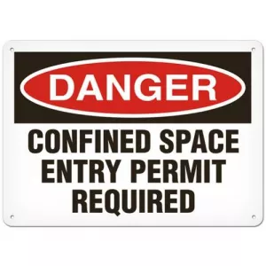 Incom SS1163A Sign "Danger - Confined Space Entry Permit Re..."
