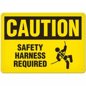 Incom SS2010A Sign "Caution - Safety Harness Required"