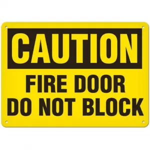 Incom SS2030AL Sign "Caution - Fire Door Do Not Block"