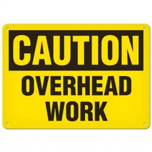 Incom SS2037P Sign "Caution - Overhead Work", 10" x 14"