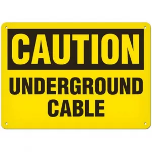 Incom SS2048A Sign "Caution - Underground Cable", 10" x 14"