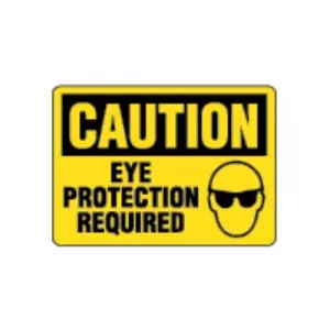 Incom SS2070V Sign "Caution - Eye Protection Required"