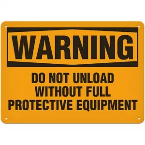 Incom SS3023AL Sign Warning "Do Not Unload Without Full ..."