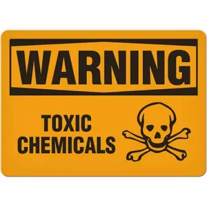 Incom SS3034V Sign Warning "Poisonous Gas", 10" x 14"