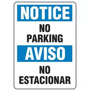 Incom SS6523V Safety Sign Notice "No Parking"