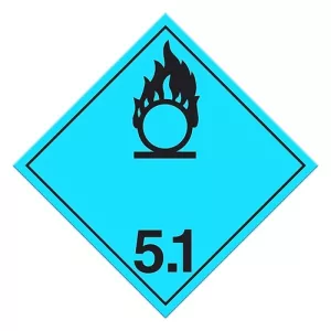 Incom TT510SS Class 5.1 Oxidizing Substances Placard