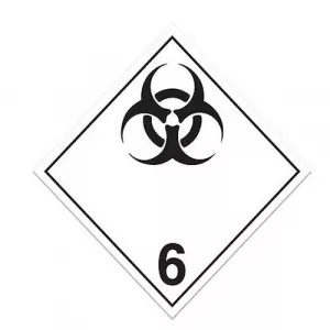 Incom TT620SS 10.75" x 10.75" Placard, Infectious Substances