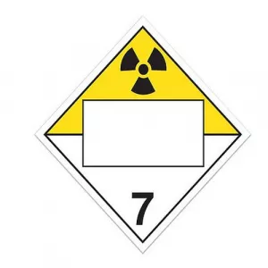 Incom TT700PSPIN 10.75" x 10.75" Placard, Radioactive Materials