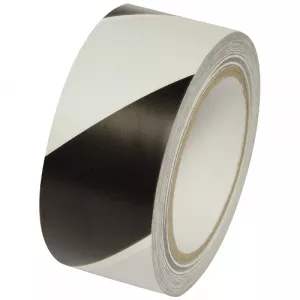Incom WT2300 2" x 108' Black/White Warning Tape