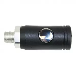 Interstate Pneumatics CG441PB 1/4" MPT Universal Push Button Coupler