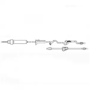 MedSource MS-831106 83" IV Admin Set, 10 Drop/Lure, Ext. Set