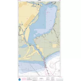 NOAA Nautical Chart - 11342OG Sabine Pass and Lake