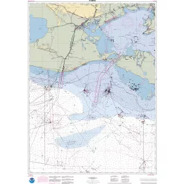 NOAA Nautical Chart - 11349OG Vermilion Bay and approaches