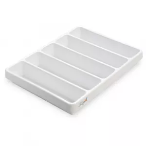 TrippNT 50054 5 Compartment Drawer Organizer, White Polystyrene, Big
