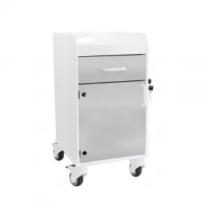 TrippNT 53549 Bedside Cart, Silver Metallic