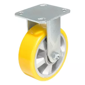 Vestil CST-PY-6X2PUA-R Polyurethane Caster (Yellow), Rigid, 6" x 2"