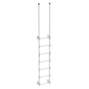 Vestil DKL-7-WT Steel Walk Through Dock Ladder, 7 Step, While