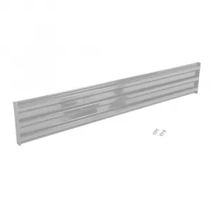 Vestil GR-F3R-BO-8-SL Structural Guard Rail Section, Silver, 8 ft