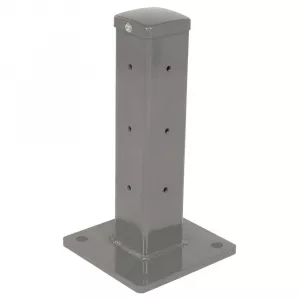 Vestil GR-F3R-BO-TP18-GYSG 3 Rib Rail Bolt-On Post, Ship Gray