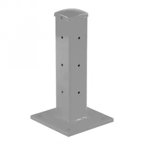 Vestil GR-F3R-BO-TP18-SL 3 Rib Rail Bolt-On Post, Silver, 18" Height