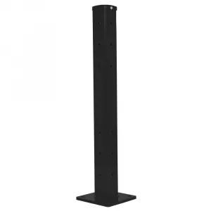 Vestil GR-F3R-BO-TP42-BK 3 Rib Rail Bolt-On Post, Black, 42" Height