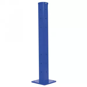 Vestil GR-F3R-BO-TP42-BU 3 Rib Rail Bolt-On Post, Blue, 42" Height