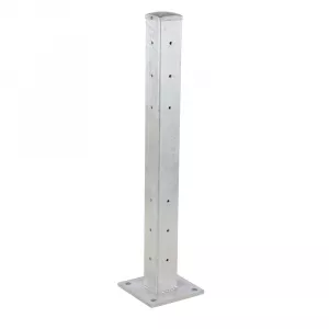 Vestil GR-F3R-BO-TP42-HDG 3 Rib Rail Bolt-On Post, Galvanized
