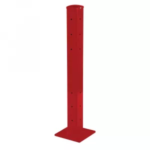 Vestil GR-F3R-BO-TP42-RD 3 Rib Rail Bolt-On Post, Red, 42" Height