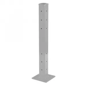 Vestil GR-F3R-BO-TP42-SL 3 Rib Rail Bolt-On Post, Silver, 42" Height