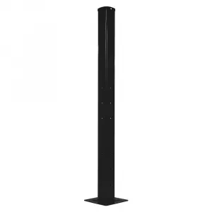 Vestil GR-F3R-BO-TP60-BK 3 Rib Rail Bolt-On Post, Black, 60" Height