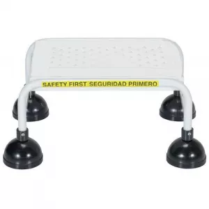 Vestil LAD-1-W-P Spring Loaded Roll Ladder, Perf, White