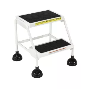 Vestil LAD-2-W Spring Loaded Roll Ladder, White