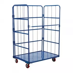 Vestil ROL-3143-1 Blue Nestable Roller Container