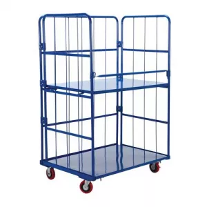 Vestil ROL-3143-2 Blue Nestable Roller Container