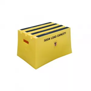 Vestil VST-1-Y Polyethylene Step Stool, Yellow, 1 Step