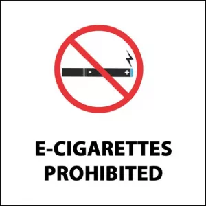 Zing Green Products 1868D "E-Cigarettes Prohibited" Window Decal