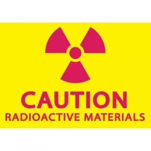 Zing Green Products 1928S Label: "Caution Radioactive Materials"