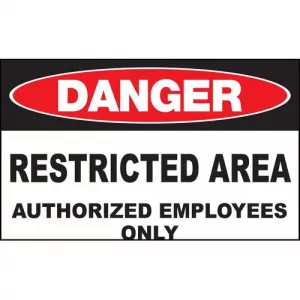 Zing Green Products 20110 Safety Sign "Danger, Restricted Area"