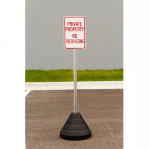 Zing Green Products 7451 Zing "Private Property" Sign Kit Bundle, with Base and Post