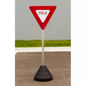 Zing Green Products 7479 Zing Yield Sign Kit Bundle, with Base and Post