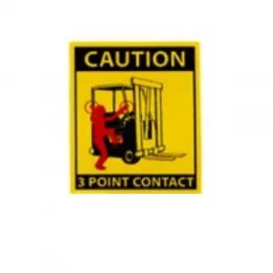 Zing Green Products 7506 Forklift Label, 3" x 3", Three Points of Contact