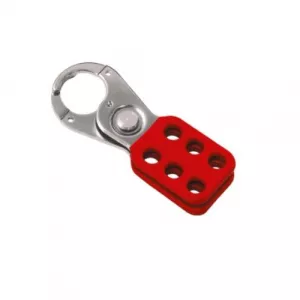 Zing Green Products 7619 Lockout Hasp, Steel, Red, 1in, Without Tabs