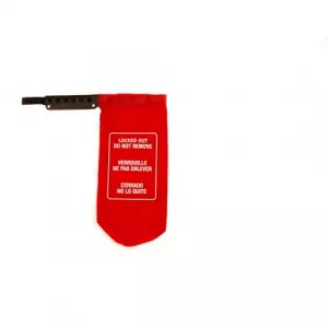 Zing Green Products 7621 Small Plug Cover Lockout, Red Lockable Red Bag 9x18in